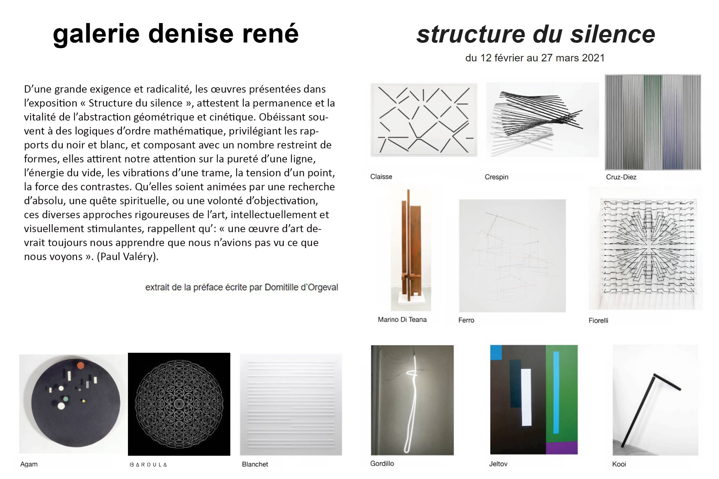 BARDULA - Bardula-Galerie Denise René-structure du silence 02